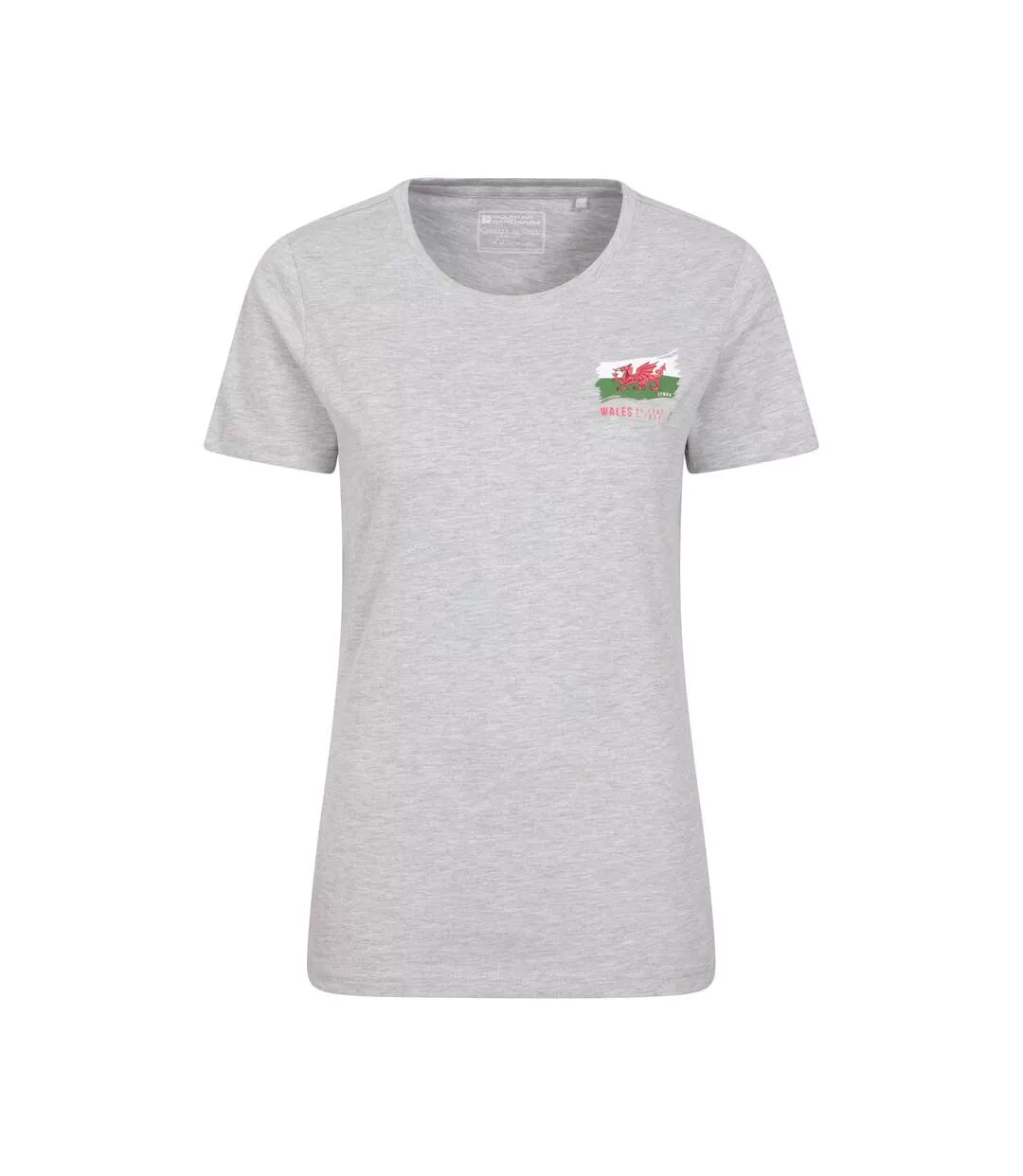 Womens/ladies Wales T-shirt Grey Mountain Warehouse
