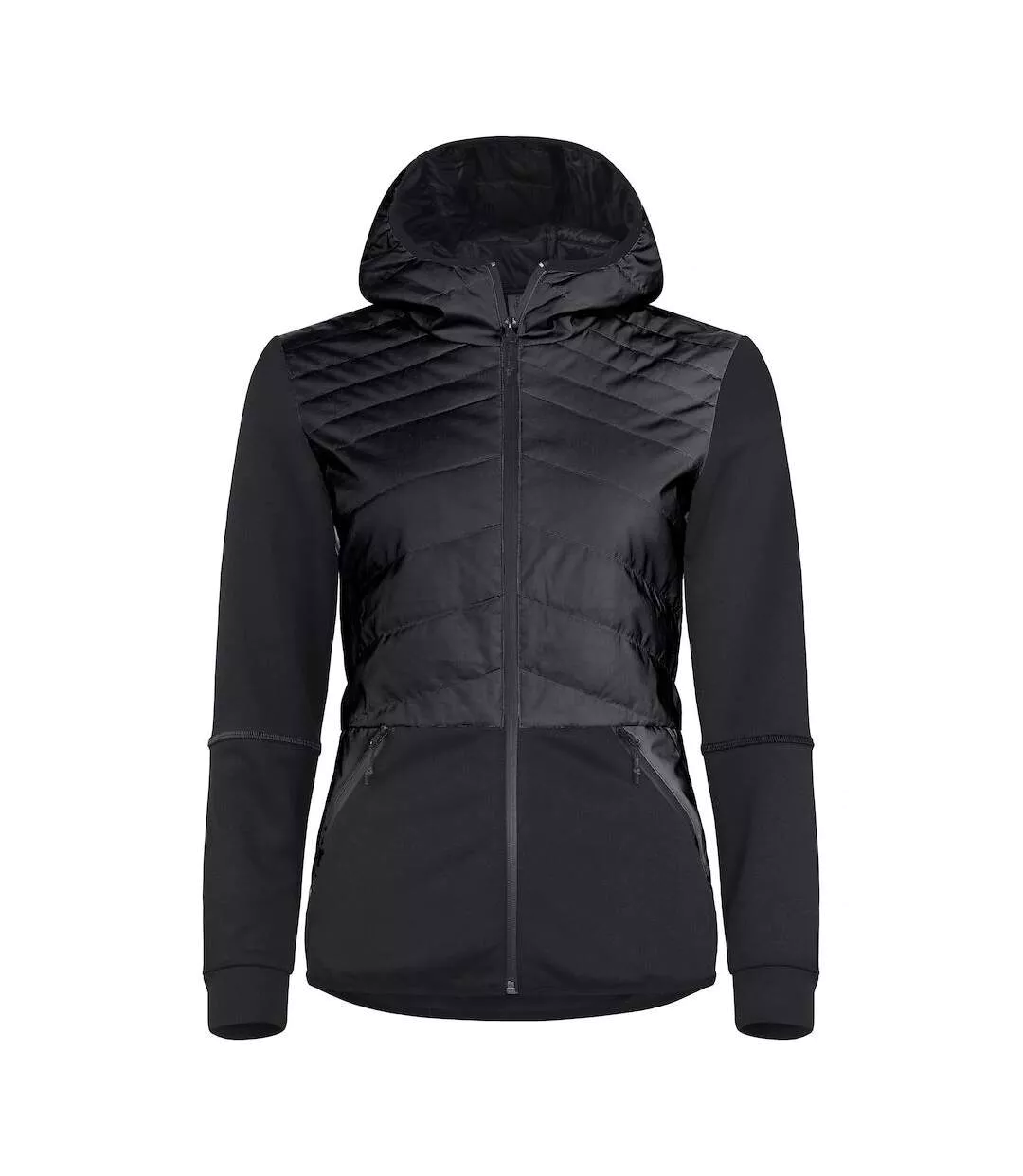 Womens/ladies Utah Padded Jacket Black Clique