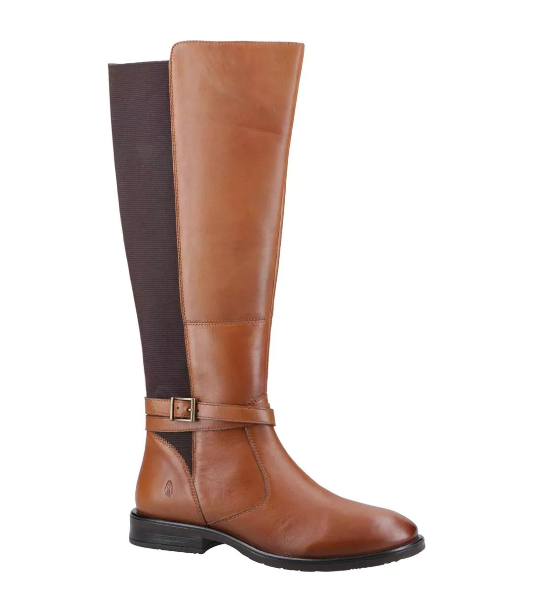 Womens/ladies Victoria Leather Long Boots Tan Hush Puppies