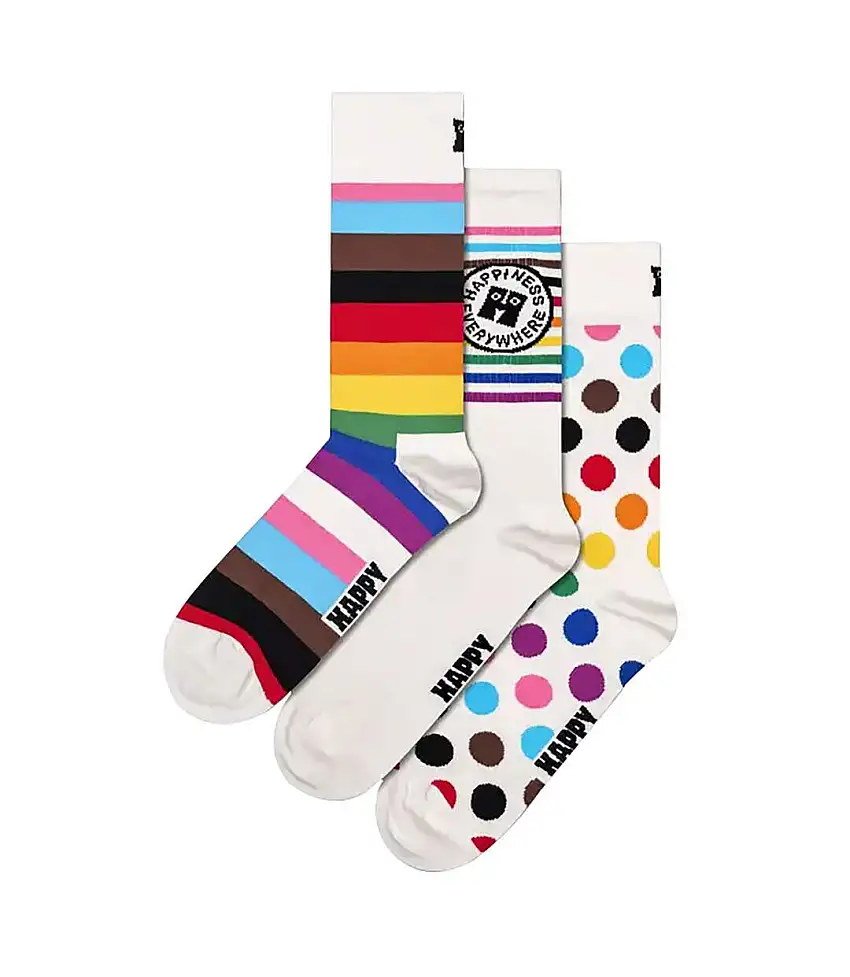 3 Pack Pride Coloured Gift Set Socks