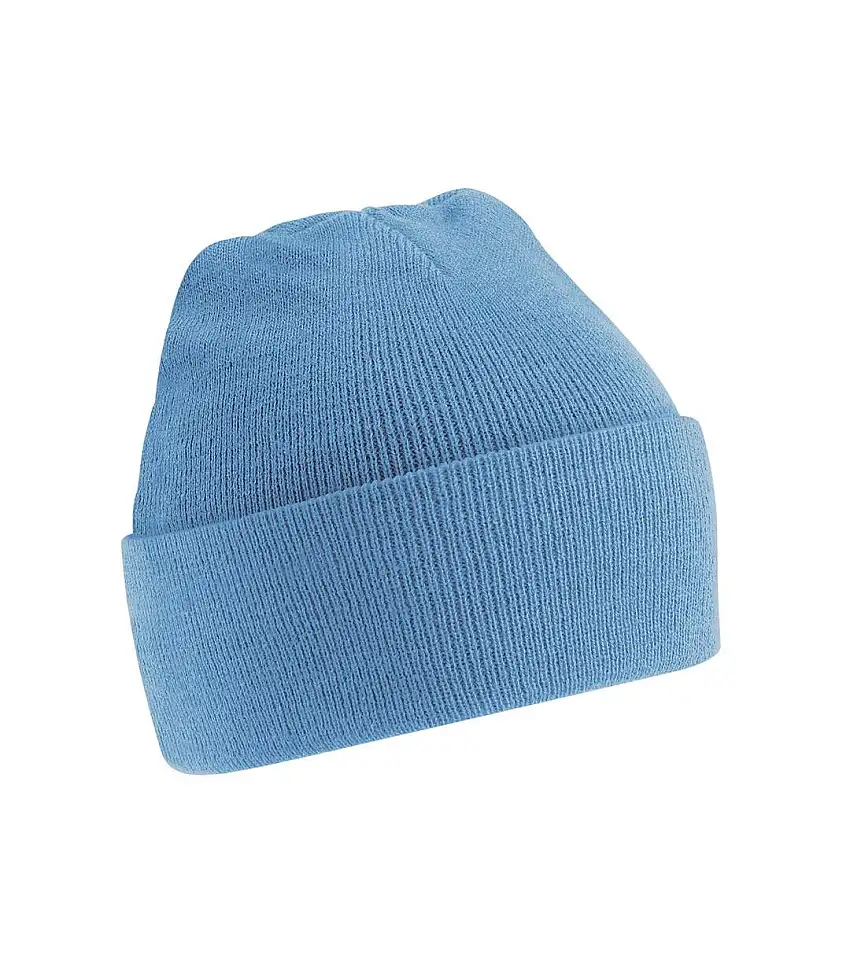 Unisex Original Cuffed Beanie Winter Hat Sky Blue Beechfield