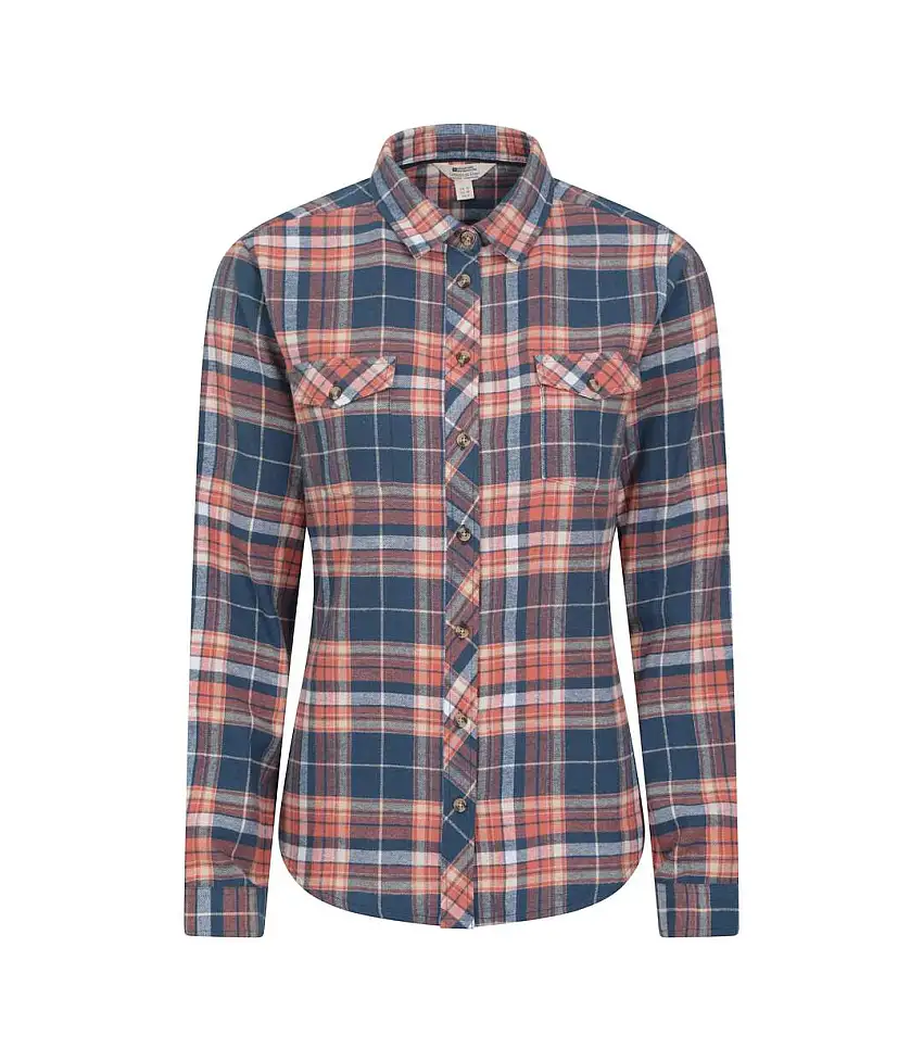 Womens/ladies Willow Flannel Shirt Navy Mountain Warehouse
