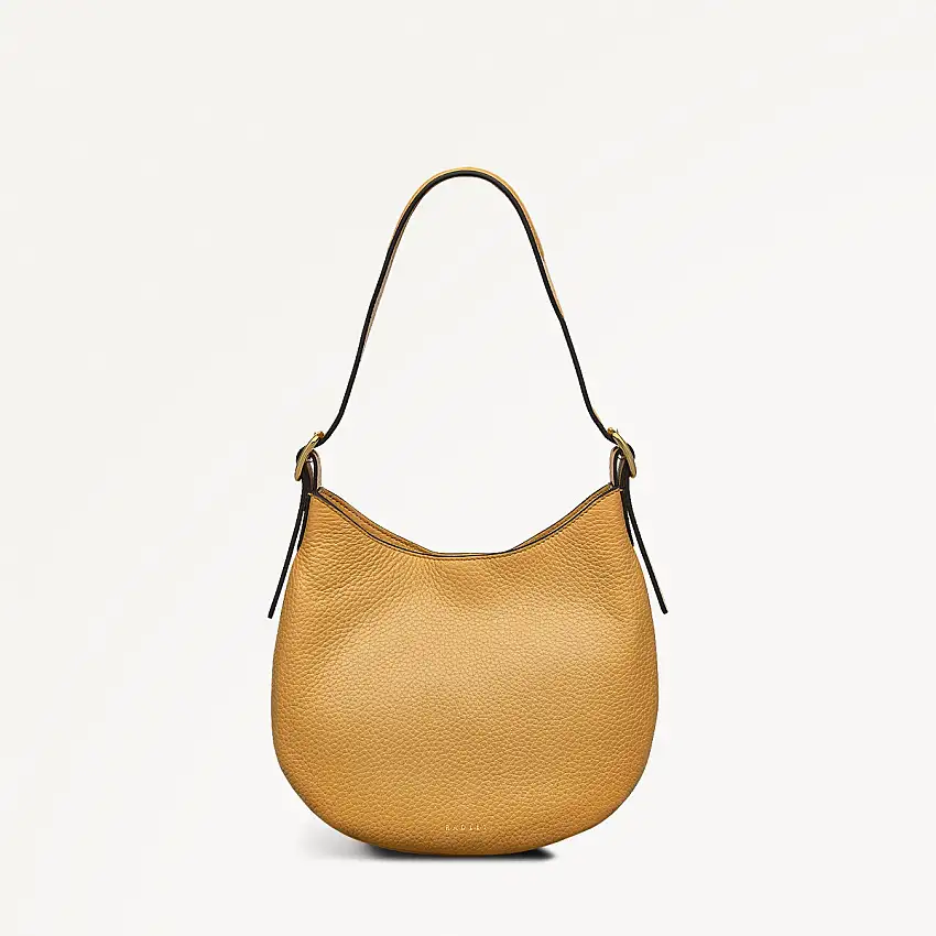 Kensington Place Leather Small Open Top Shoulder Bag in Pecan - 111397