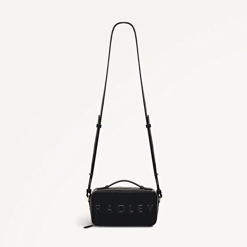 Calvert Road Leather Zip Around Cross Body Bag in Black - 112203