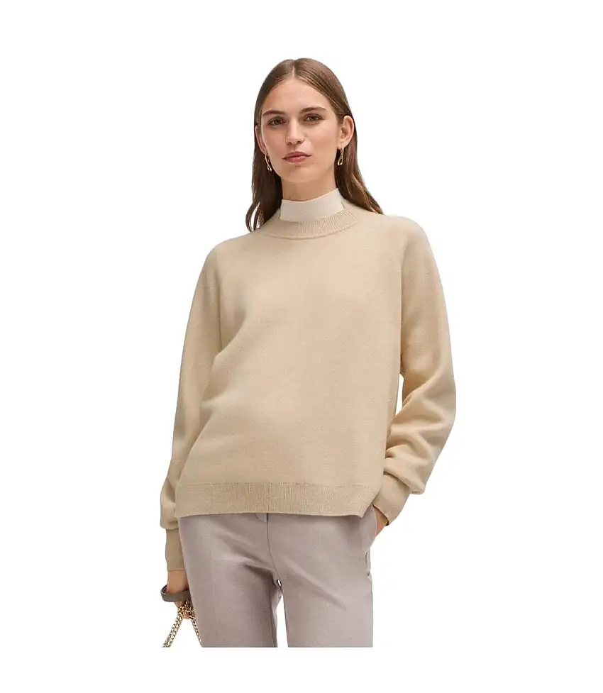 Womens/ladies Fariola Knitted Jumper Beige Boss