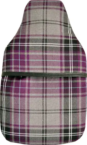 Plum Tartan Cotton Cover 2L Hot Water Bottle