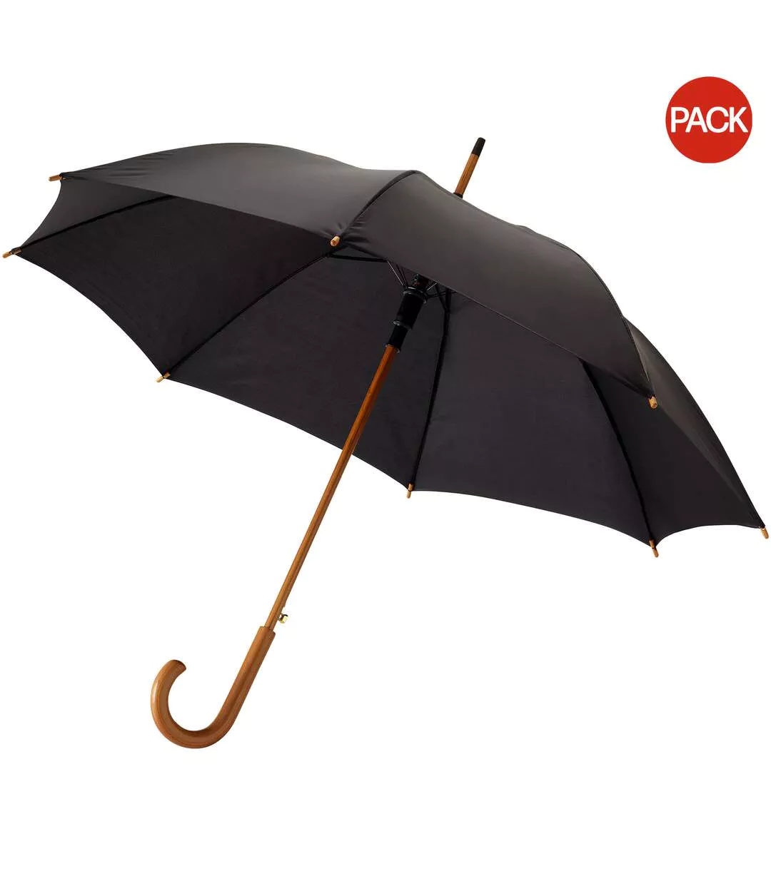 Bullet 23in Kyle Automatic Classic Umbrella (Pack of 2) (Solid Black) (One Size) - UTPF2513