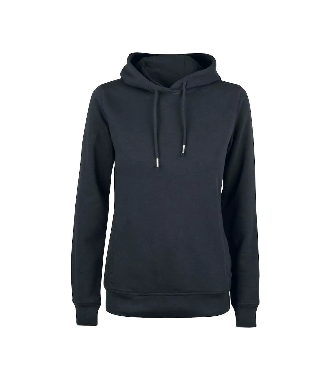 Womens/ladies Premium Melange Hoodie Black Clique
