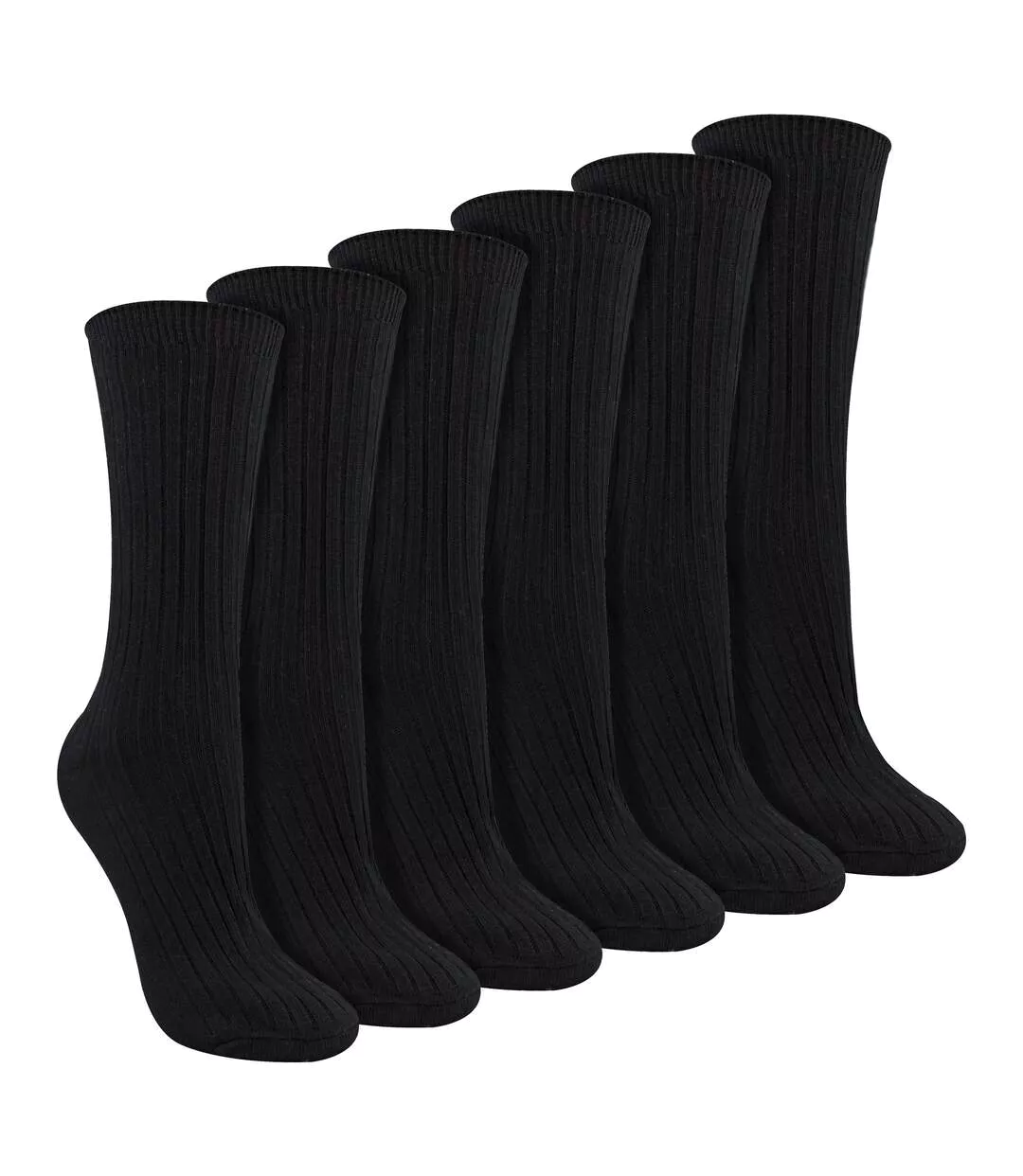 Ladies 6 Pack 100% Cotton Breathable Soft Socks