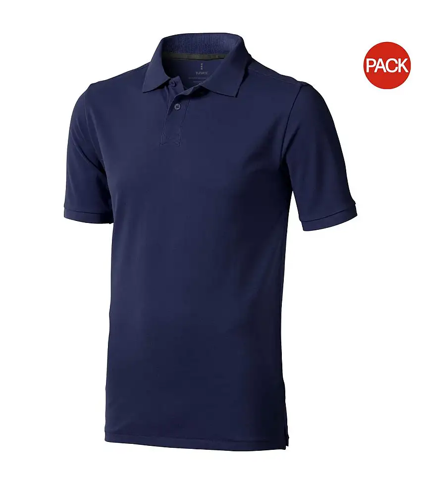 Elevate Mens Calgary Short Sleeve Polo (Pack of 2) (Navy) - UTPF2498