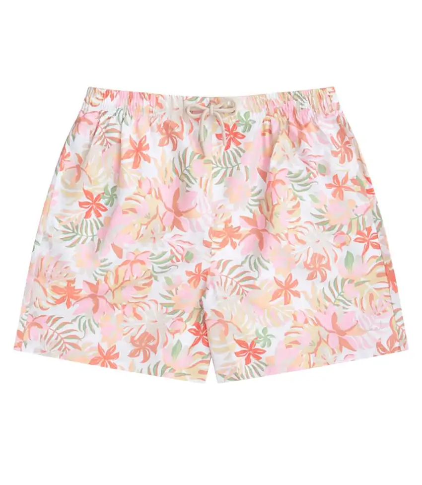 Womens/ladies Reeva Printed Swim Shorts Off White Animal
