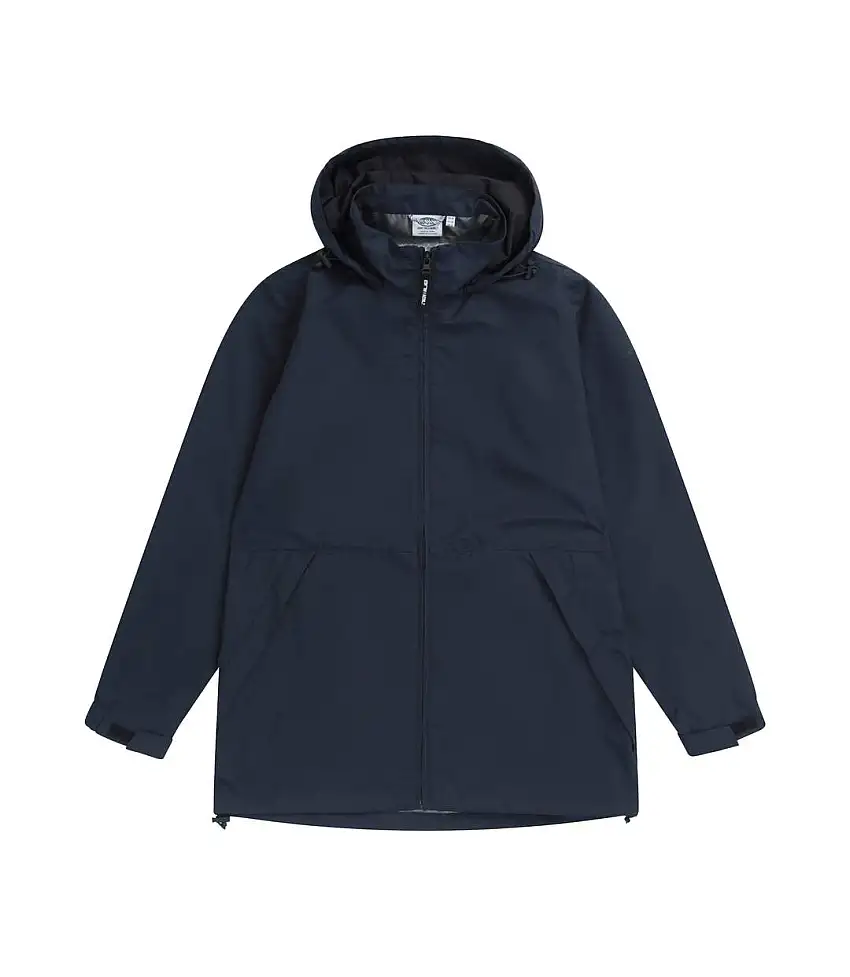 Womens/ladies Pace Packable Waterproof Jacket Navy Animal