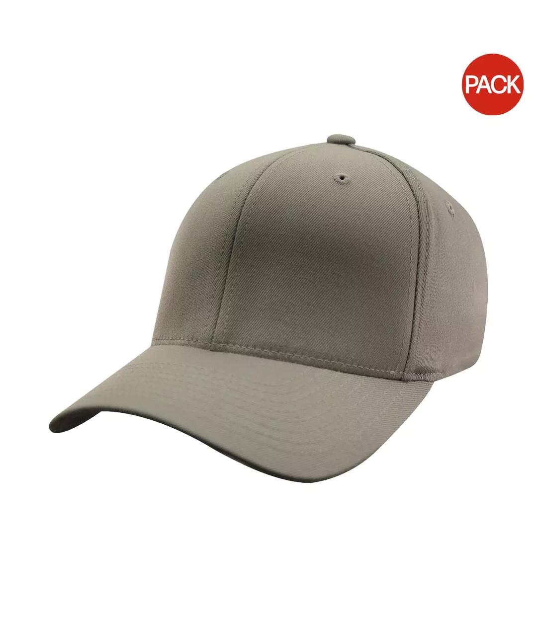 Yupoong Mens Flexfit Fitted Baseball Cap (Pack of 2) (Grey) - UTRW6703