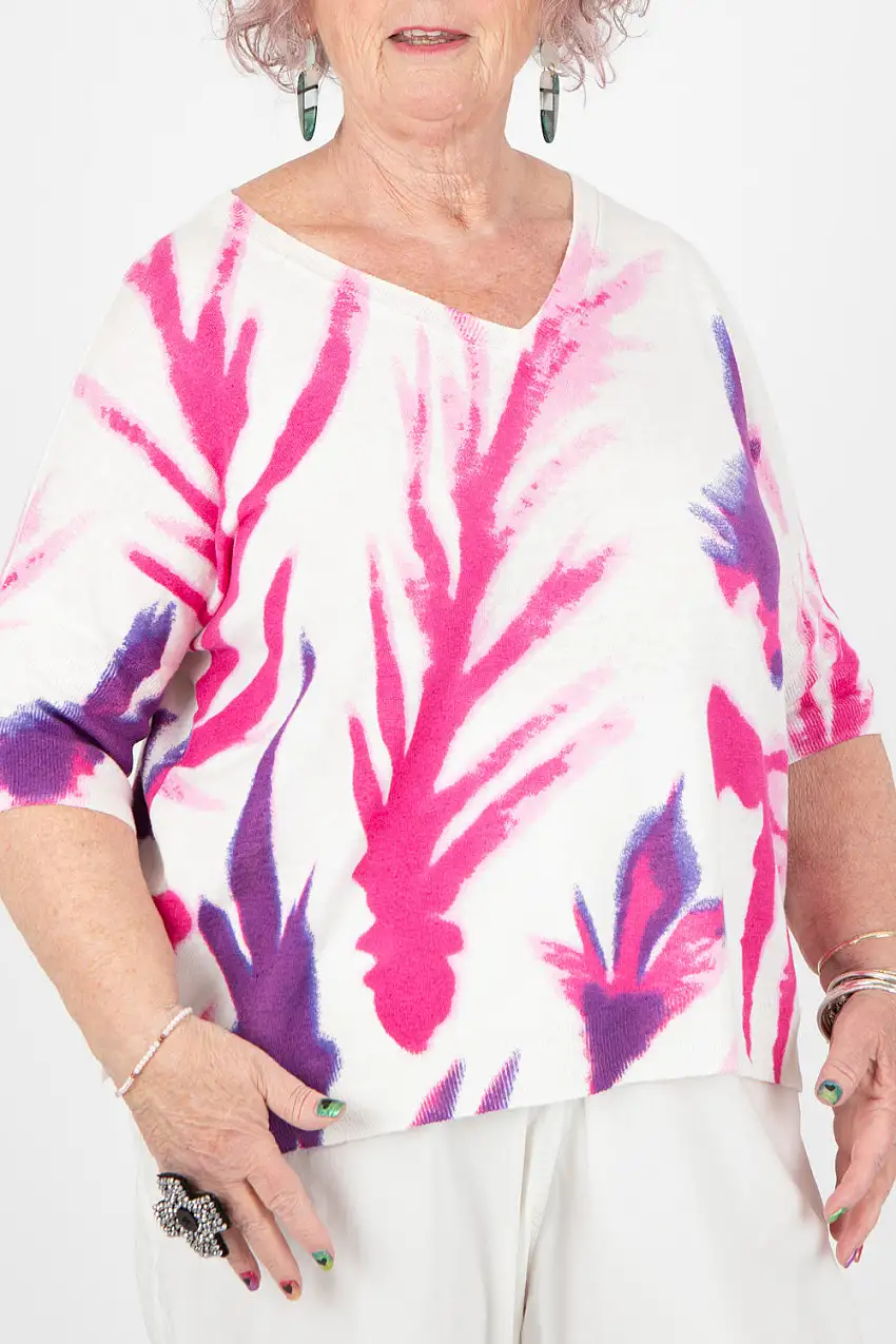 Estheme Paint V-Neck Pullover