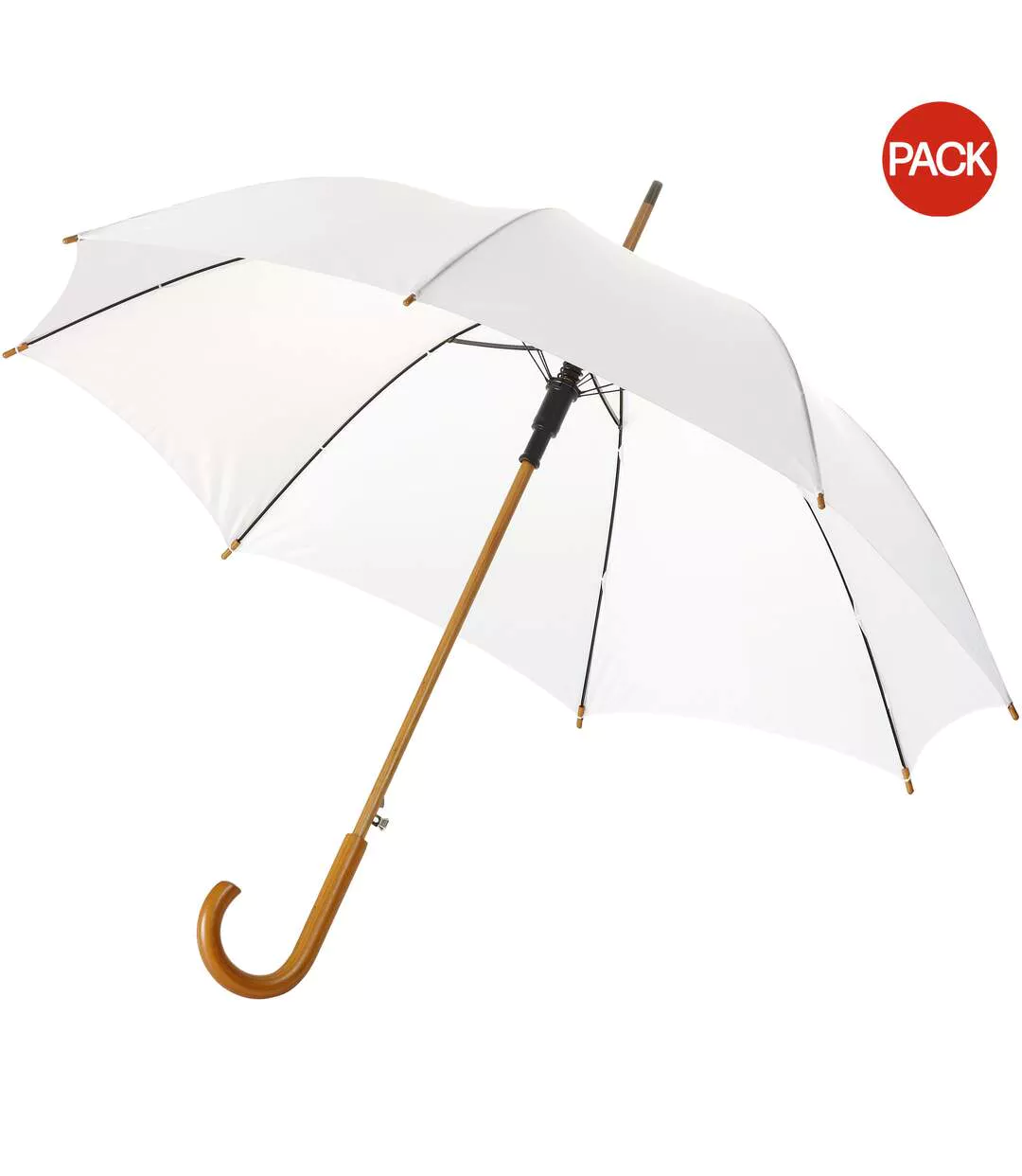 Bullet 23in Kyle Automatic Classic Umbrella (Pack of 2) (White) (One Size) - UTPF2513