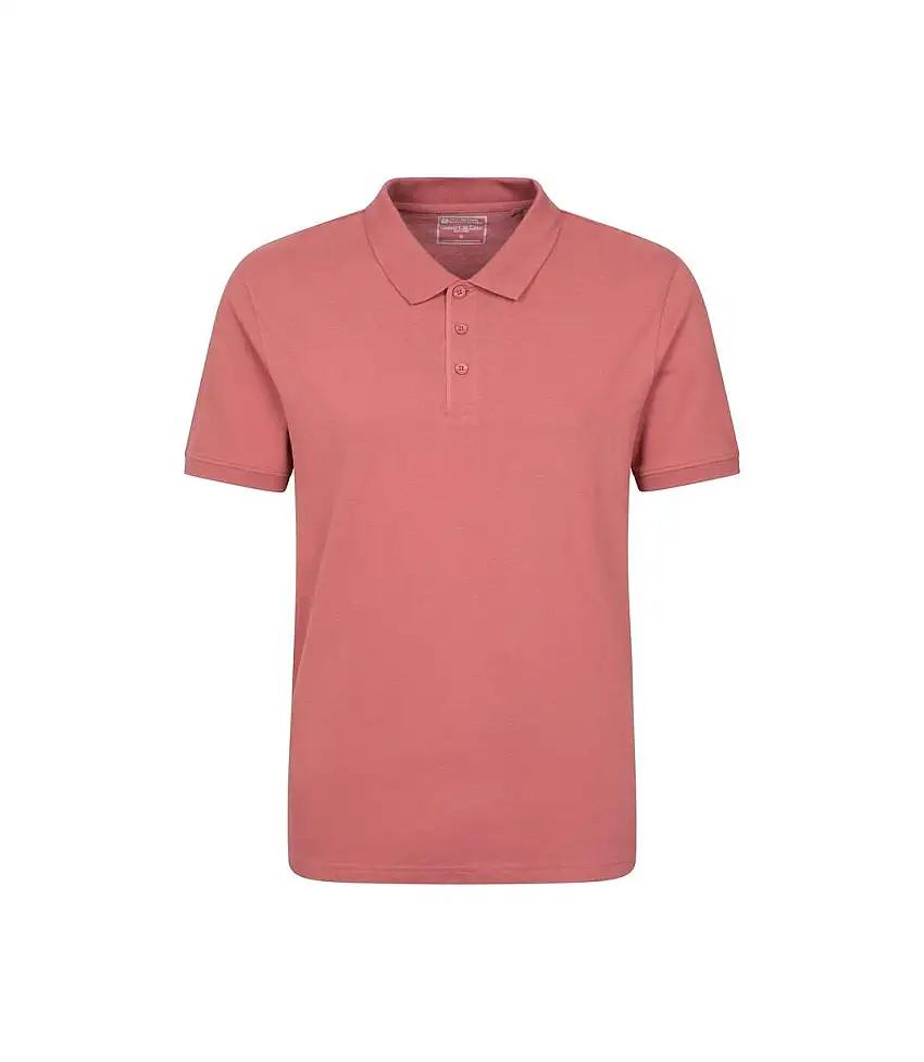 Mens Dawnay Textured Pique Polo Shirt Rust Mountain Warehouse