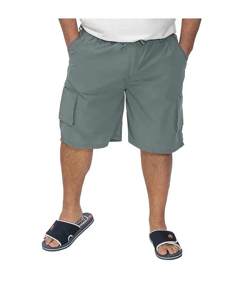 Mens D555 Nick Kingsize Cargo Shorts Grey Duke