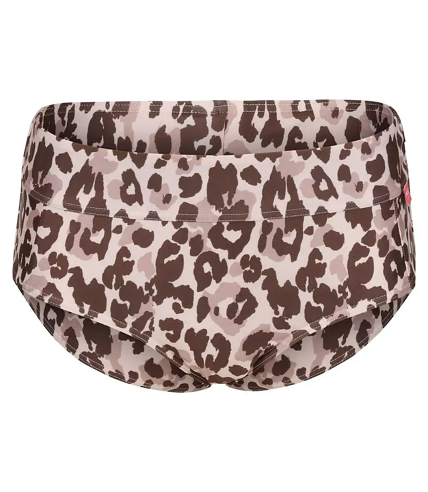 Womens/ladies Paloma Leopard Print Swim Briefs Brown Beige Regatta