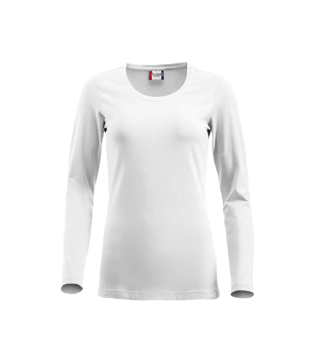 Womens/ladies Carolina Long-sleeved T-shirt White Clique