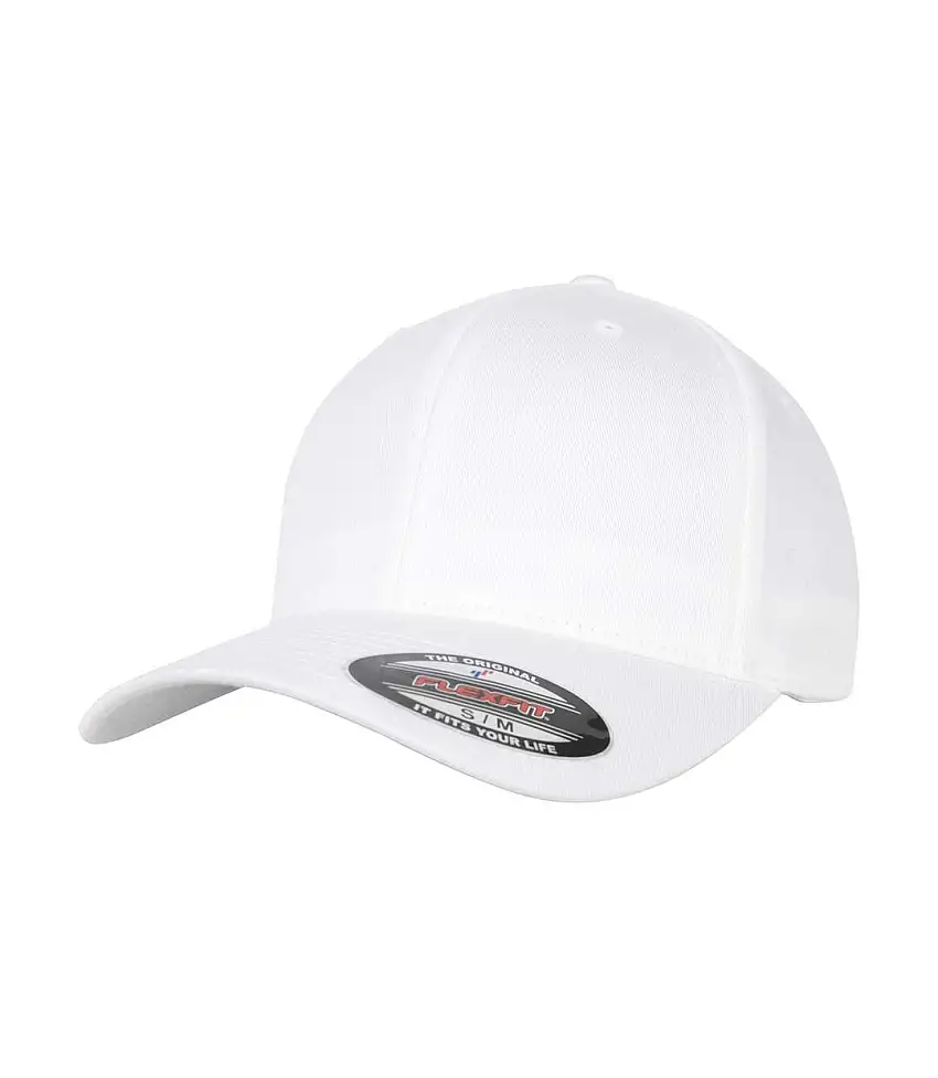 Unisex Adult Flexfit Organic Cotton Baseball Cap White Yupoong