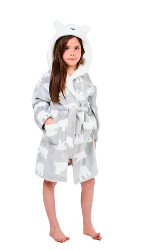 Polar Bear Novelty Hood Fleece Bath Robe