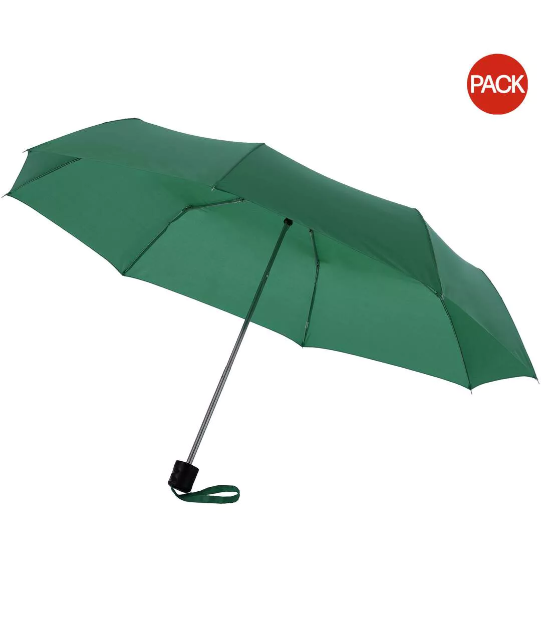 Bullet 21.5in Ida 3-Section Umbrella (Pack of 2) (Green) (24 x 97 cm) - UTPF2528