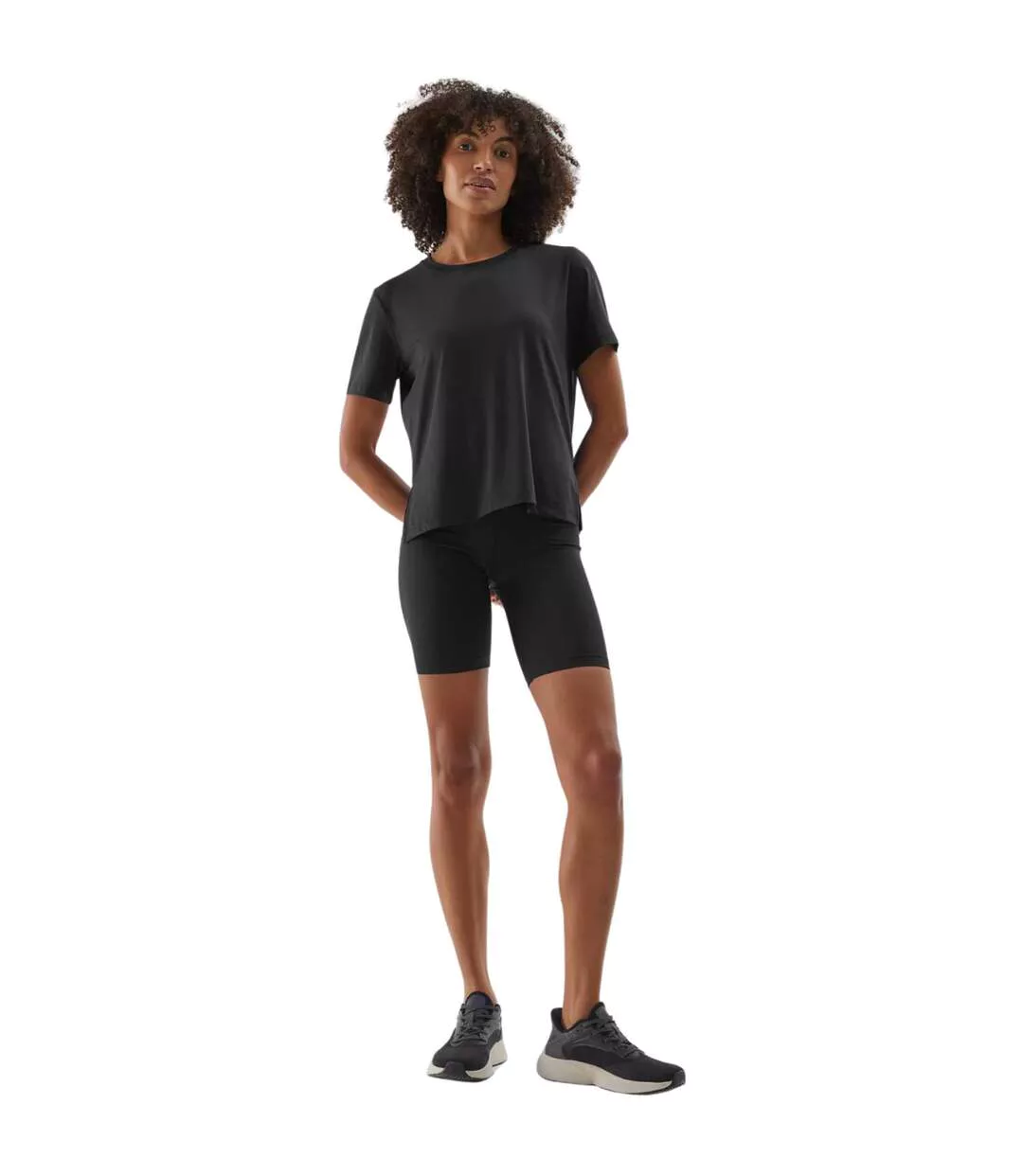 Womens/ladies Waw24tfstf012 Short Leggings Black 4F