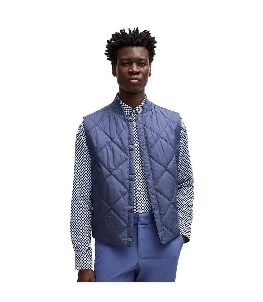 Mens P-canopus Water Repellent Gilet Navy Boss