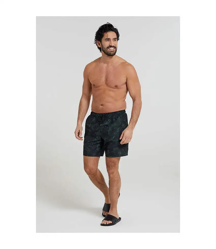 Mens Aruba Turtle Swim Shorts Dark Green Mountain Warehouse