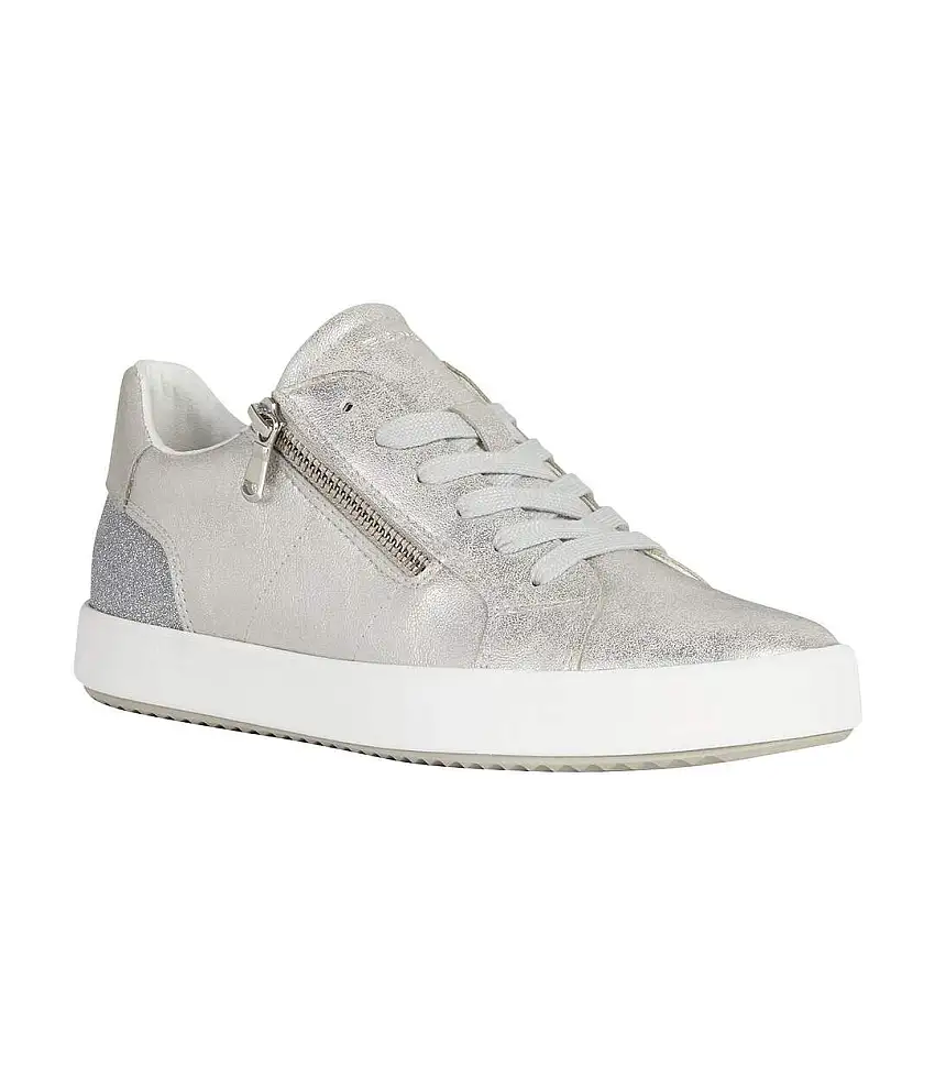 Womens/ladies Blomiee Trainers Silver Geox