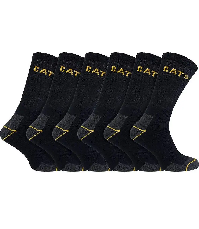 6 Pack Unisex Heavy Duty Work Socks for Steel Toe Boots