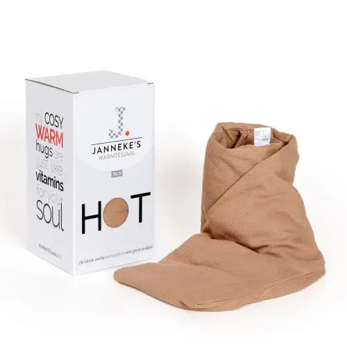 Cocoa Ribbed Jersey Unscented Warming Scarf