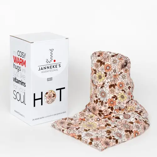 Brown Blossom Jersey Unscented Warming Scarf