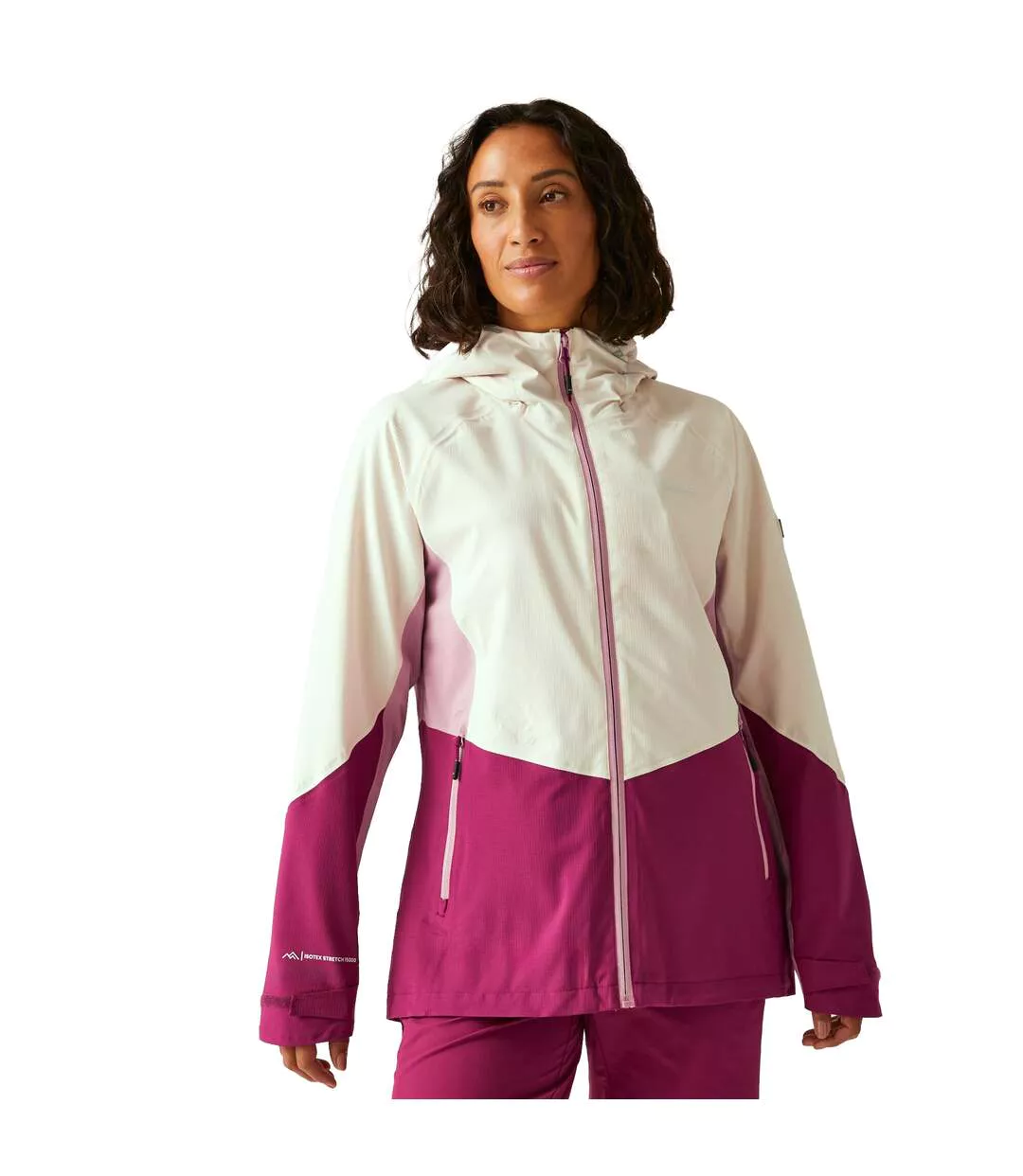 Womens/ladies Raddick Iii Waterproof Jacket Light Vanilla Beaujolais Lilas Regatta