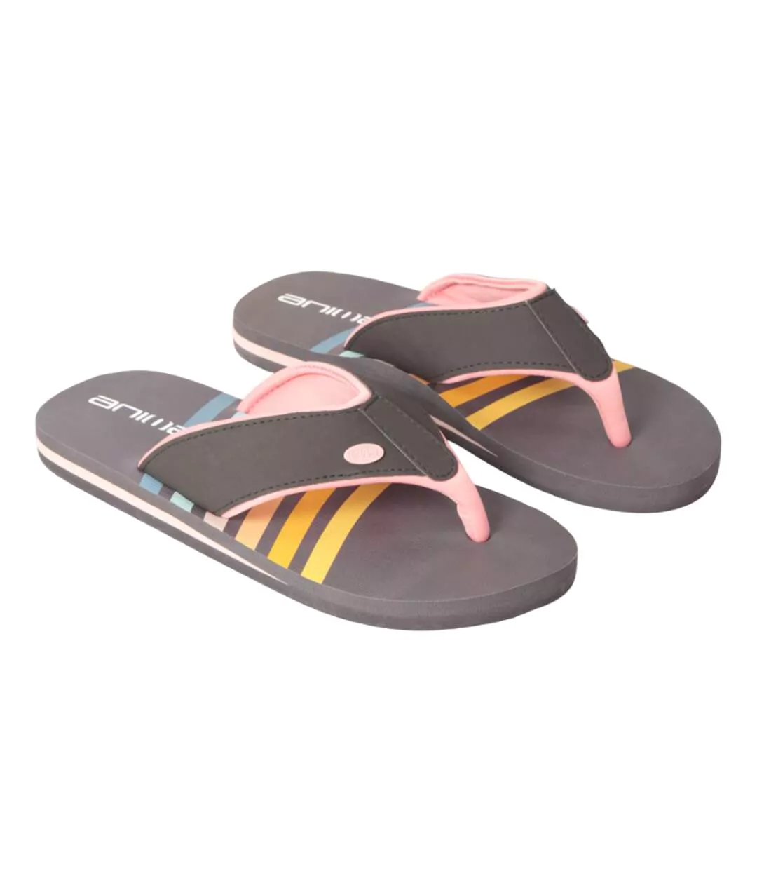 Womens/ladies Swish Flip Flops Grey Animal