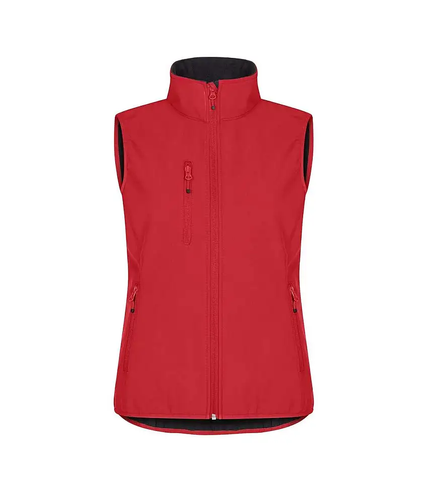 Womens/ladies Classic Softshell Body Warmer Red Clique