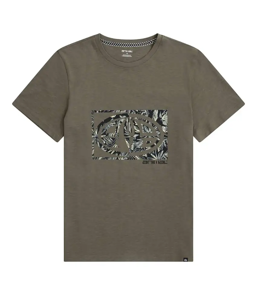 Mens Jacob T-shirt Dark Green Animal