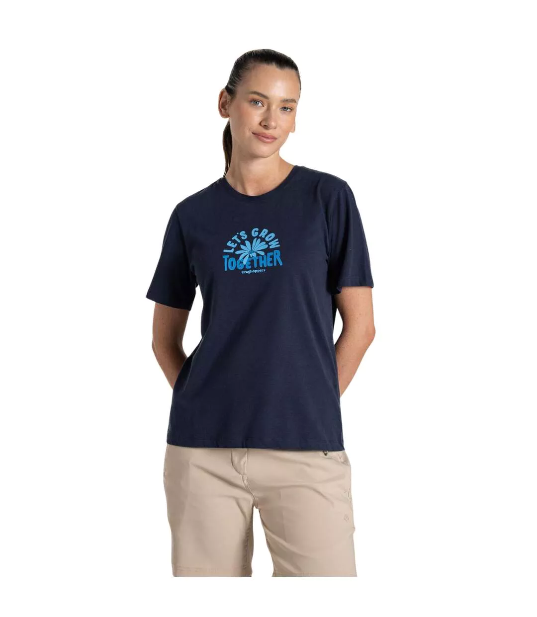 Womens/ladies Malibo Short-sleeved T-shirt Blue Navy Craghoppers