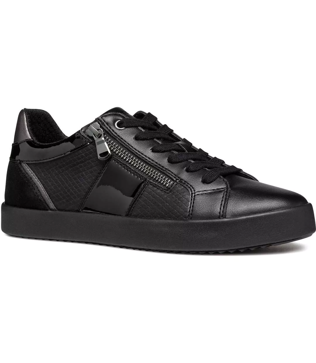 Womens/ladies Blomiee Suede Trainers Black Geox