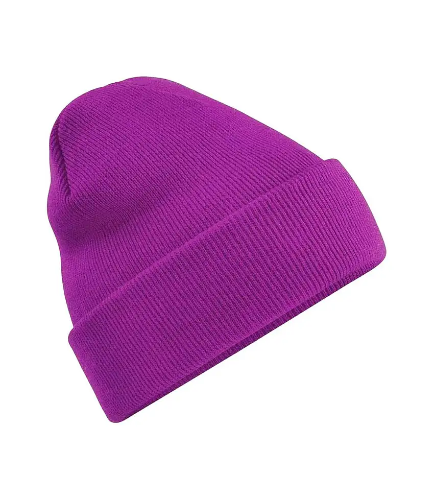 Unisex Original Cuffed Beanie Winter Hat Magenta Beechfield