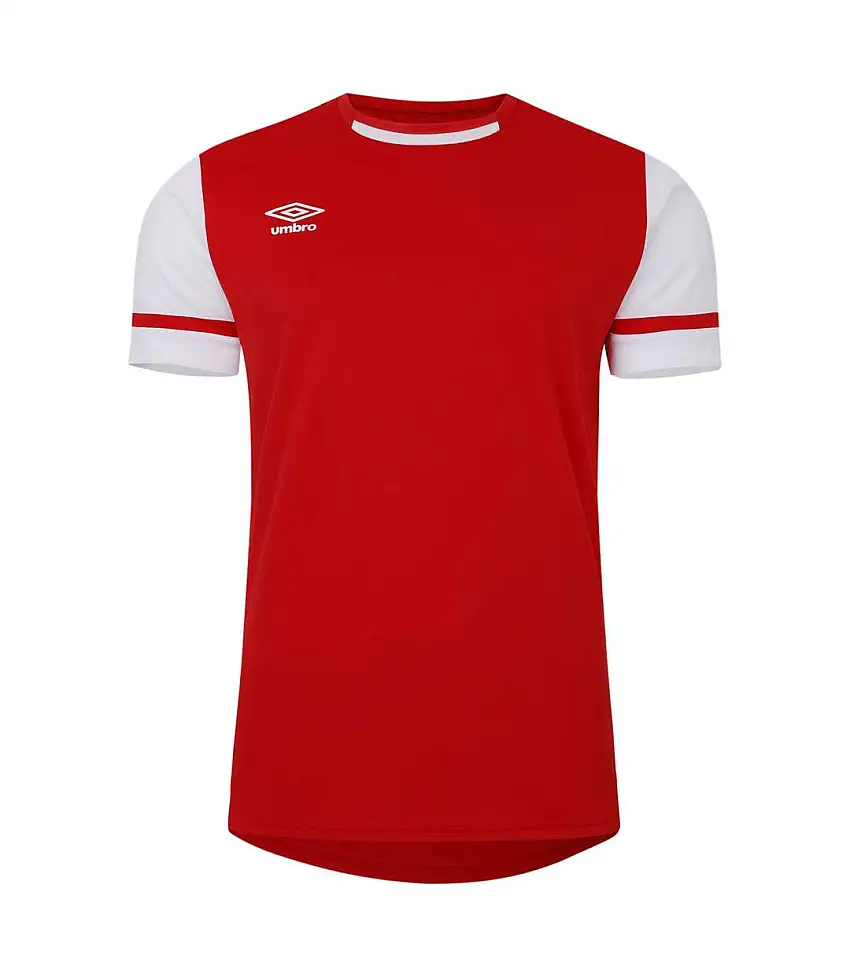 Mens Cavelle Jersey T-shirt Vermillion Brilliant White Umbro