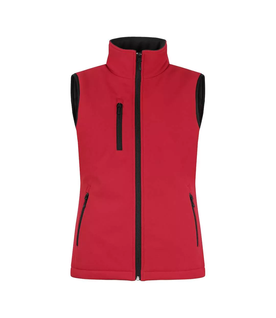 Womens/ladies Softshell Panels Gilet Red Clique