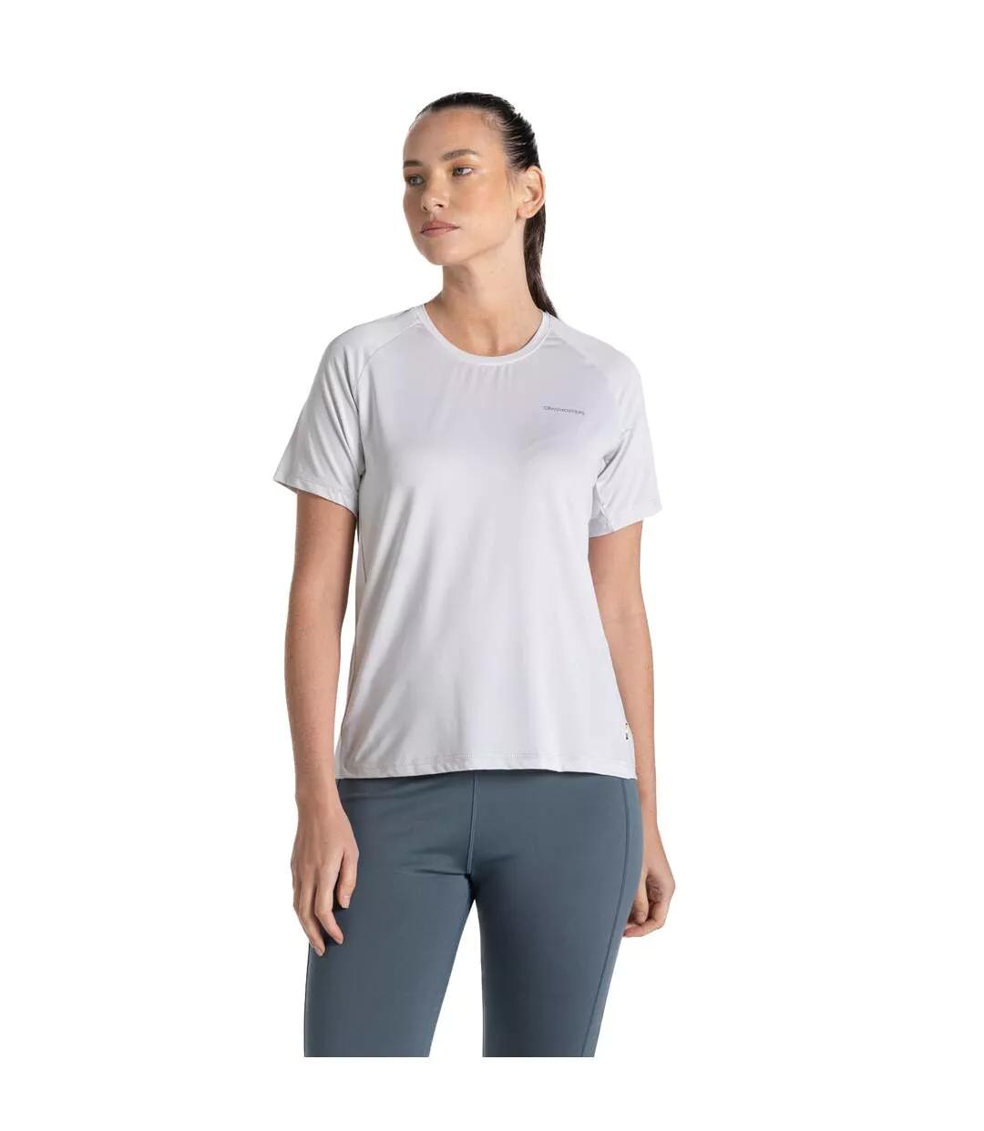 Womens/ladies Ellie Short-sleeved T-shirt Lunar Grey Craghoppers