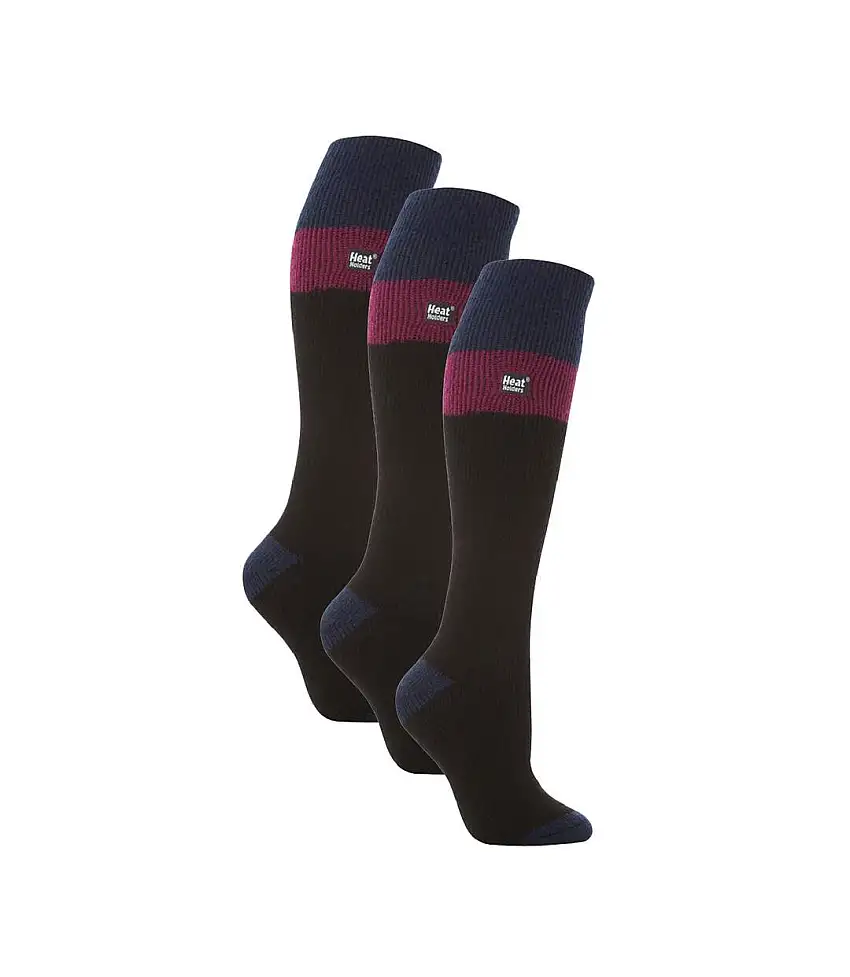 3 Pack Ladies Winter 2.3 TOG Thermal Long Knee High Ski Socks