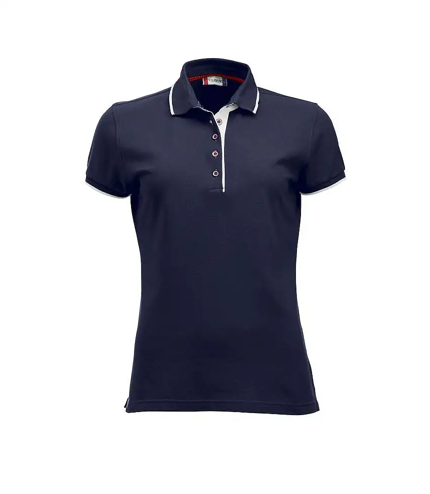 Womens/ladies Seattle Polo Shirt Dark Navy Clique