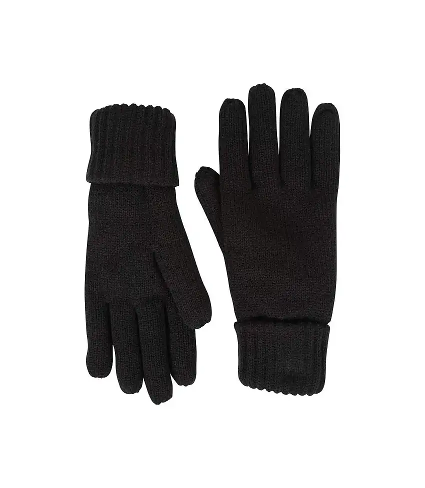 Mens Isotherm Faux Fur Lined Gloves Black Mountain Warehouse