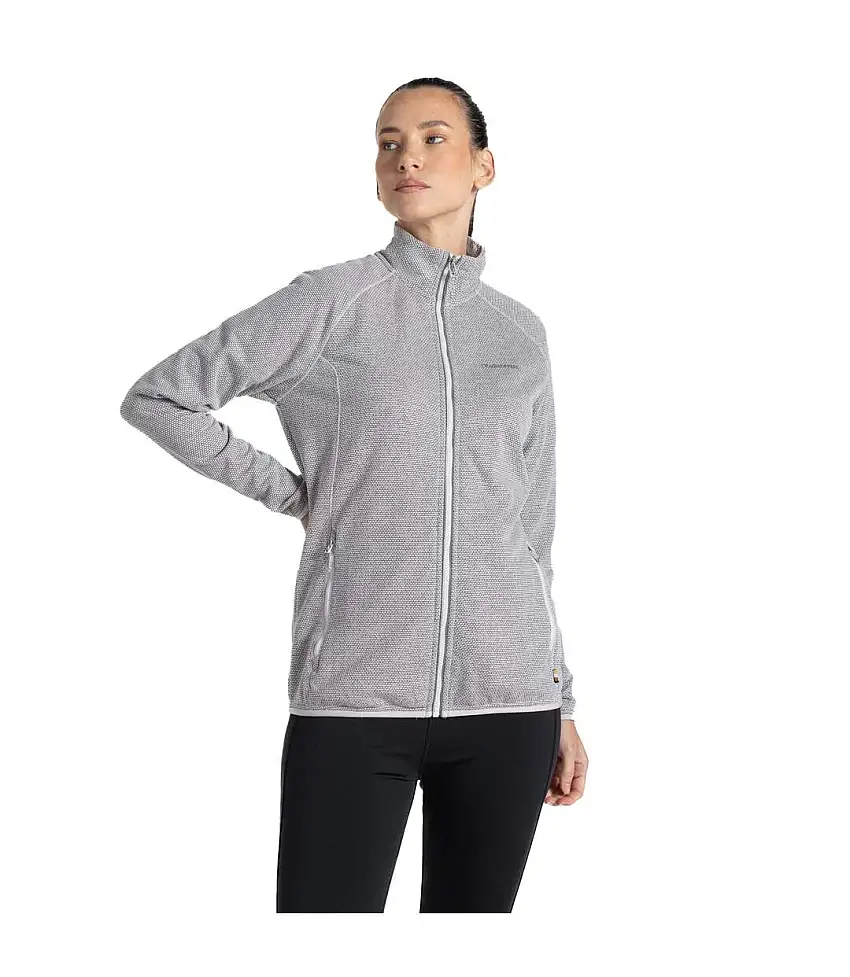 Womens/ladies Tarvos Full Zip Fleece Jacket Lunar Grey Marl Craghoppers