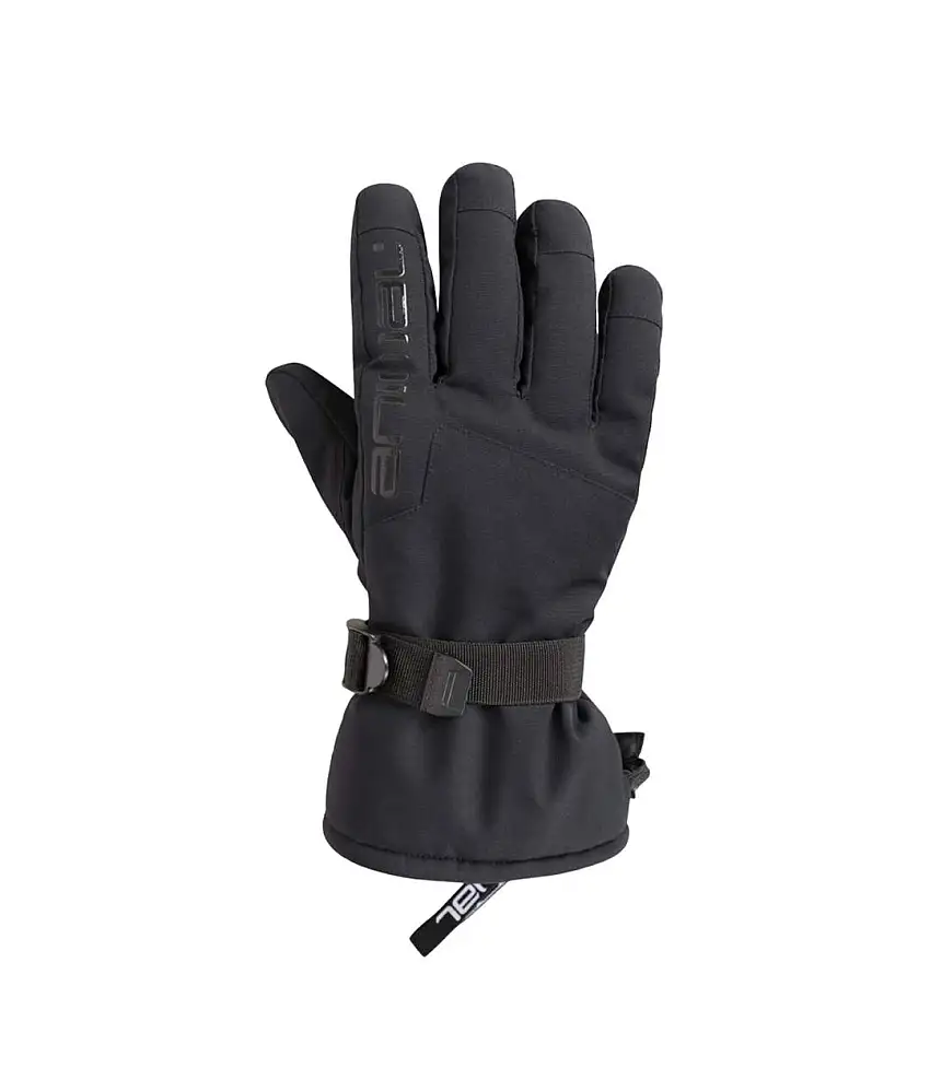 Mens Edge Ski Gloves Jet Black Animal
