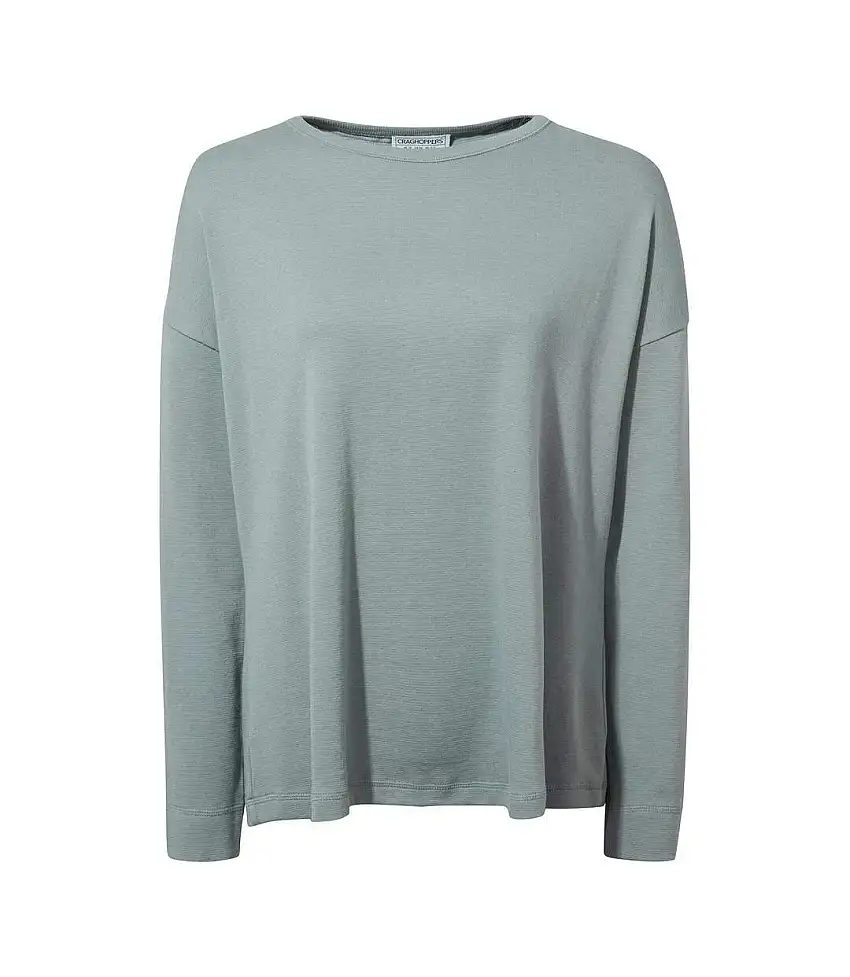 Womens/ladies Forres Long-sleeved T-shirt Stormy Sea Marl Craghoppers