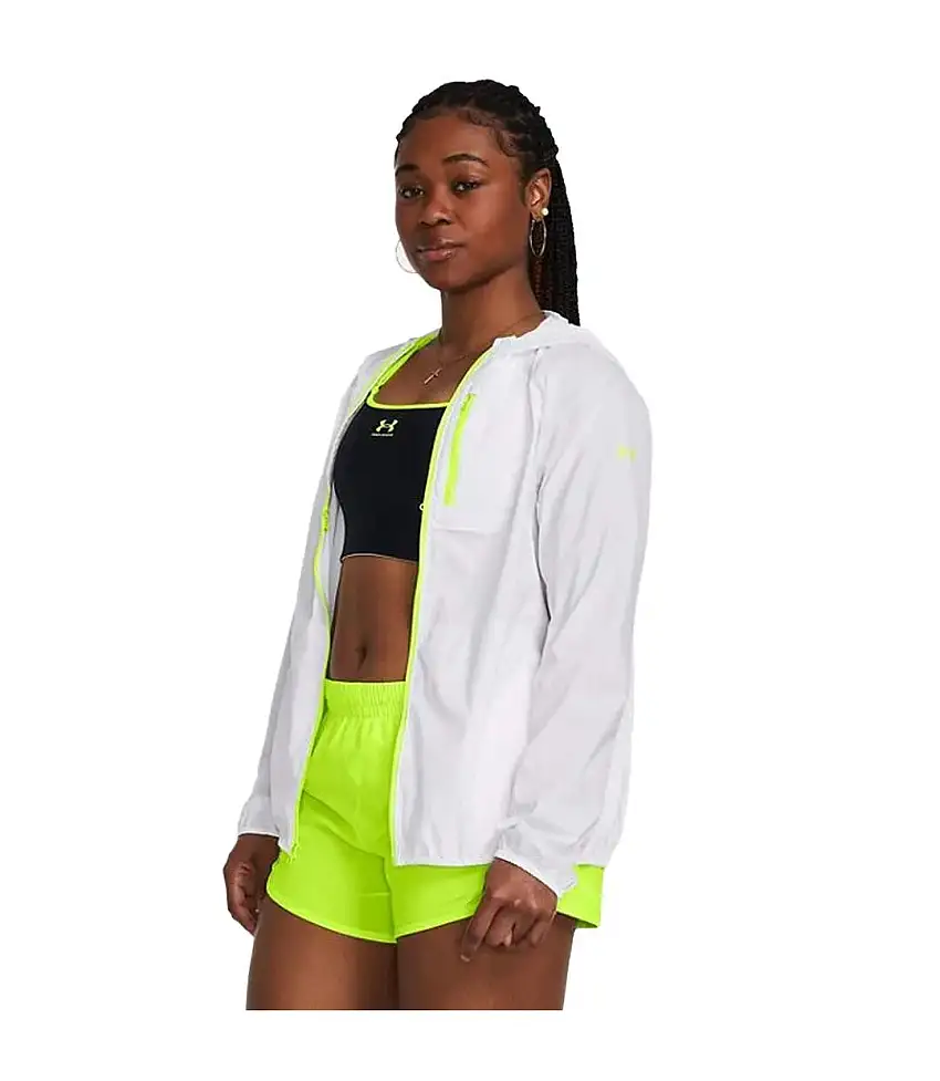 Womens/ladies Launch Lightweight Jacket White Under Armour